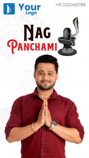 Man offering prayers on Nag Panchami