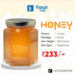 Honey Product Advertisement Artwork For Facebook