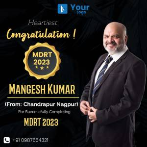 Image of Mangesh Kumar celebrating MDRT 2023 completion