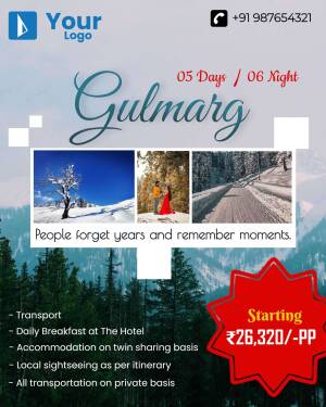 Gulmarg Tour Package Advertisement