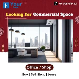 Modern office space with city view, available for buy, sell, or lease.