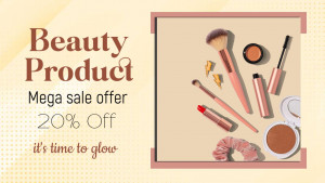 Beauty Product Mega Sale Flyer For Twitter