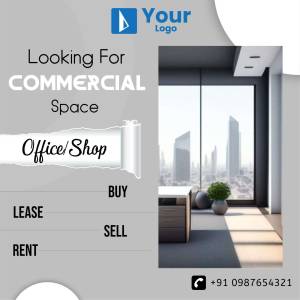 Modern office space with city view, available for lease, sale, or rent.