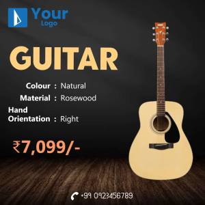 Yamaha Acoustic Guitar - Natural Finish Flyer For Pinterest
