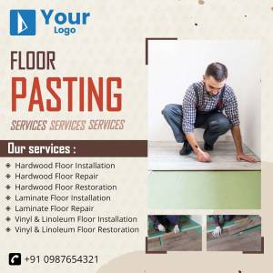 Advertisement for floor pasting and repair services