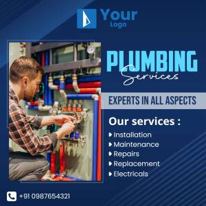 Plumber working on pipes and plumbing system