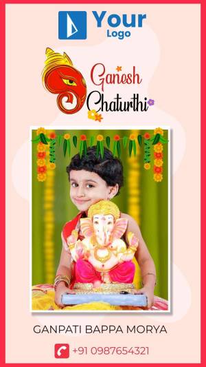 A child holding a Ganesha idol during Ganesh Chaturthi
