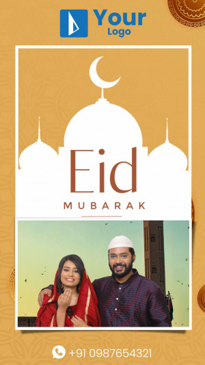 Eid Mubarak Greeting Card Image For Twitter