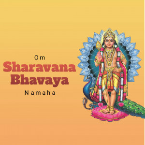 Lord Murugan - Sharavana Bhavaya Promotional Banner For Telegram