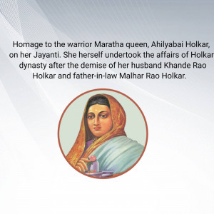 Ahilyabai Holkar Jayanti Tribute Image For Threads