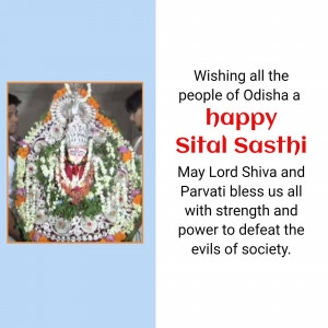Happy Sital Sasthi Banner For Twitter