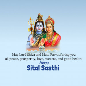 Sital Sasthi Greetings Design For Twitter