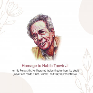 Homage To Habib Tanvir Branding Post For Instagram