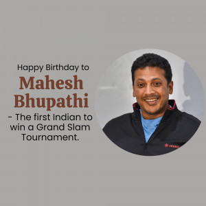 Happy Birthday Mahesh Bhupathi Artwork For Facebook