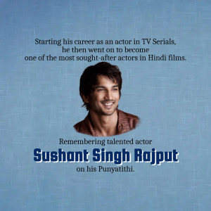 Remembering Sushant Singh Rajput Banner For WhatsApp