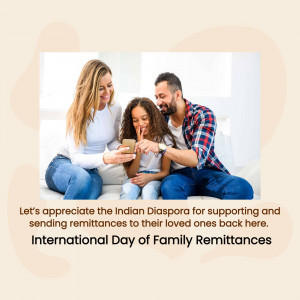 International Day Of Family Remittances Artwork For LinkedIn