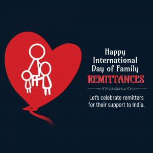 Happy International Day Of Families And Remittances Poster For Twitter