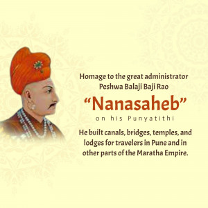 Homage To Peshwa Bajirao Branding Post For Telegram