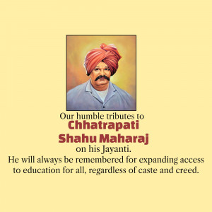 Chhatrapati Shahu Maharaj Jayanti Promotional Banner For Google Business Profile