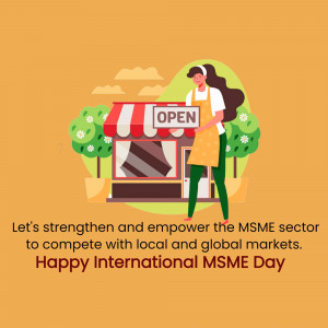 International MSME Day Illustration Flyer For Facebook
