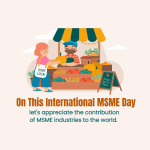 International MSME Day - Support Local Businesses Flyer For Telegram