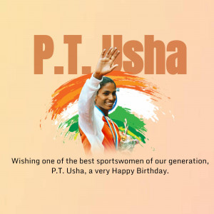 P.T. Usha Birthday Wish Business Poster For Google Business Profile