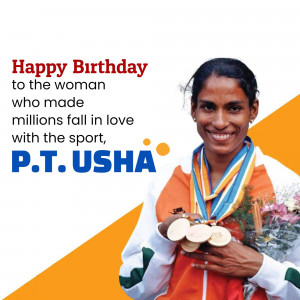 Happy Birthday P.T. Usha Image For Pinterest