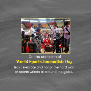 World Sports Journalists Day Celebration Marketing Image For Telegram