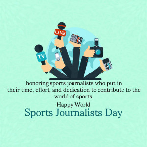 Sports Journalists Day - Honoring Dedication Poster For LinkedIn