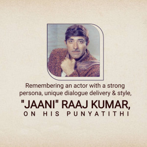 Remembering Raaj Kumar Template For Instagram