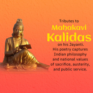 Tributes To Mahakavi Kalidas Graphic For Instagram