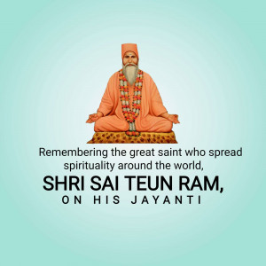 Shri Sai Teun Ram Jayanti Template For LinkedIn