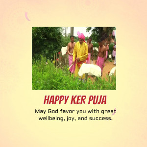 Happy Ker Puja Greetings Promotional Banner For Telegram