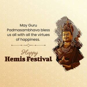Happy Hemis Festival - Padmasambhava Blessings Design For Instagram
