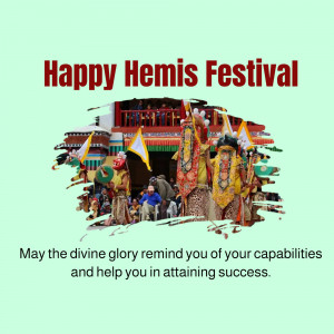 Happy Hemis Festival Greetings Poster For LinkedIn