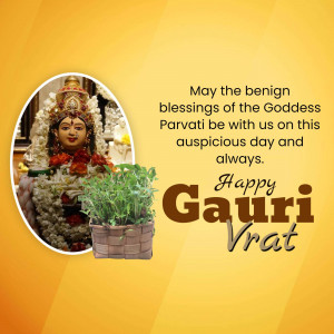 Happy Gauri Vrat Greetings Graphic For Pinterest
