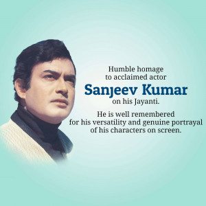 Sanjeev Kumar Jayanti Promotional Banner For Threads