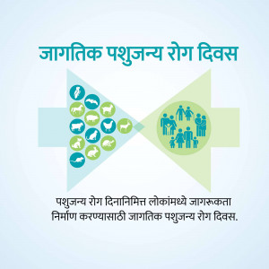 World Veterinary Day awareness poster with animal and human icons