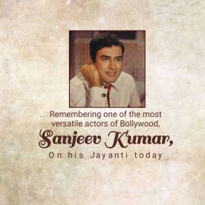 Sanjeev Kumar Jayanti Promotional Banner For LinkedIn