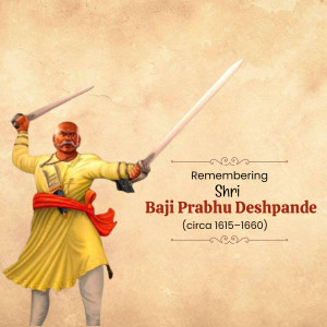 Baji Prabhu Deshpande - A Maratha Warrior Promotional Banner For LinkedIn