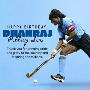 Dhanraj Pillay Birthday Wish Creative Design For Telegram