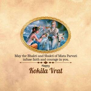 Happy Kokila Vrat Advertisement For Twitter