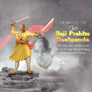 Tributes To Shri Baji Prabhu Deshpande Design For Telegram