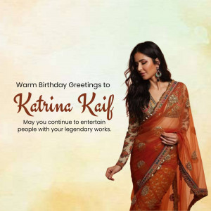 Katrina Kaif Birthday Greeting Marketing Image For Telegram