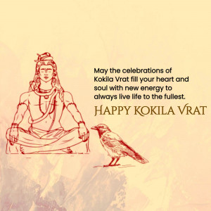 Happy Kokila Vrat Greetings Advertisement For Instagram