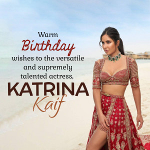 Katrina Kaif Birthday Wish Creative Design For WhatsApp