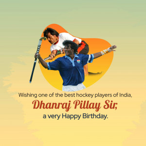 Dhanraj Pillay Birthday Wish Social Media Post For Telegram