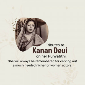 Tributes To Kanon Devi Image For WhatsApp