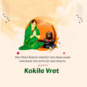 Kokila Vrat Greetings Flyer For Google Business Profile