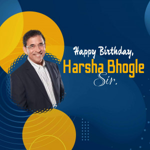 Happy Birthday Harsha Bhogle Marketing Image For Twitter